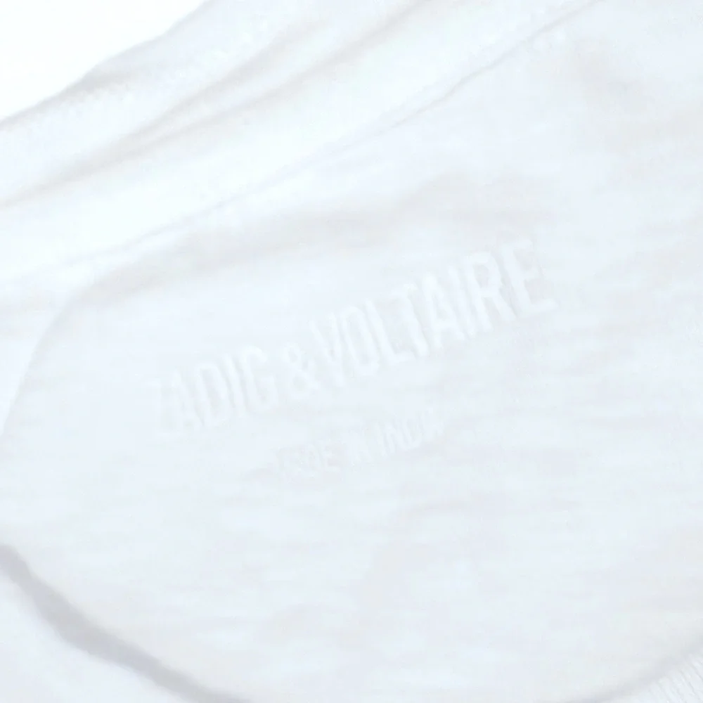 Zadig & Voltaire Skinny Skull Strass White & Pink Tee NWT
